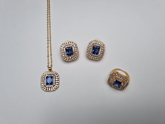 Sapphire Star Necklace Set