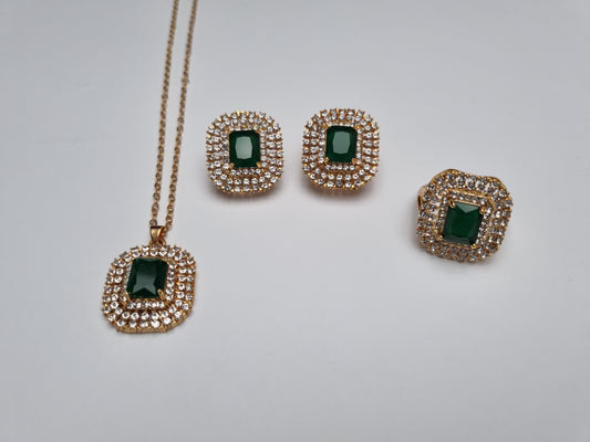 Emerald Star Necklace set