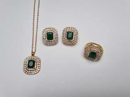 Emerald Star Necklace set