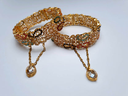 Rangoli Jewel - Openable Kara Bangle