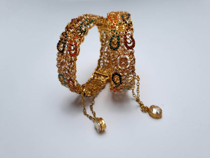 Rangoli Jewel - Openable Kara Bangle