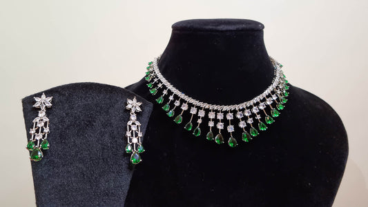Emerald Cascade Necklace Set