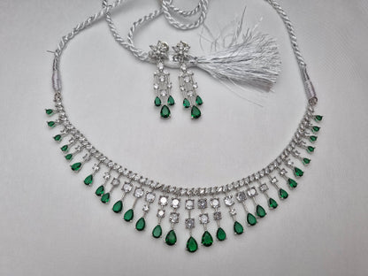 Emerald Cascade Necklace Set