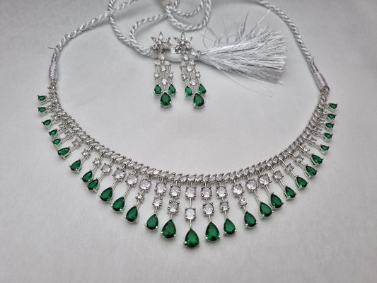 Emerald Cascade Necklace Set