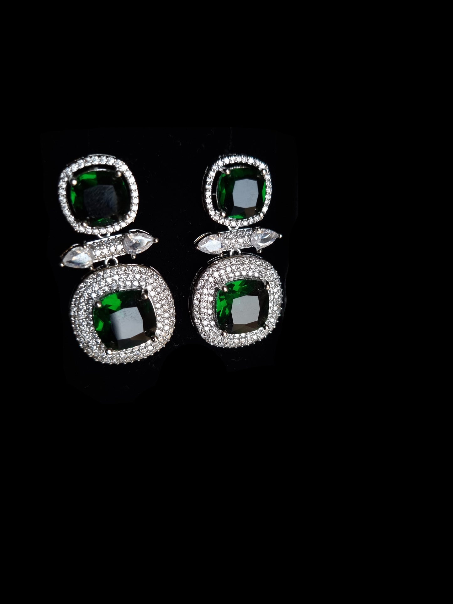 Emerald Radiance Statement Earrings