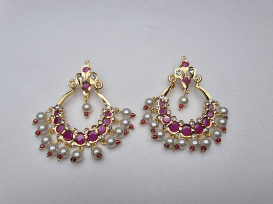 Gulabi Chandbali Earrings