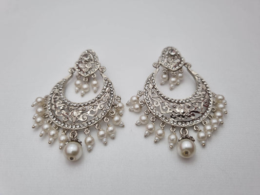 Sitara Silver Chandbali